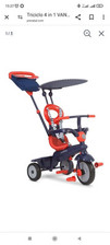 Triciclo 4 in 1 vanilla rosso e navy - smart trike