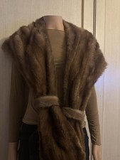 coprispalle in visone marrone