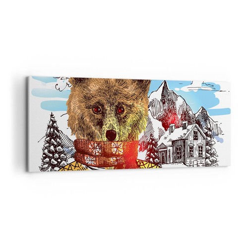 Quadro tela 120x50cm orso - quadro,
