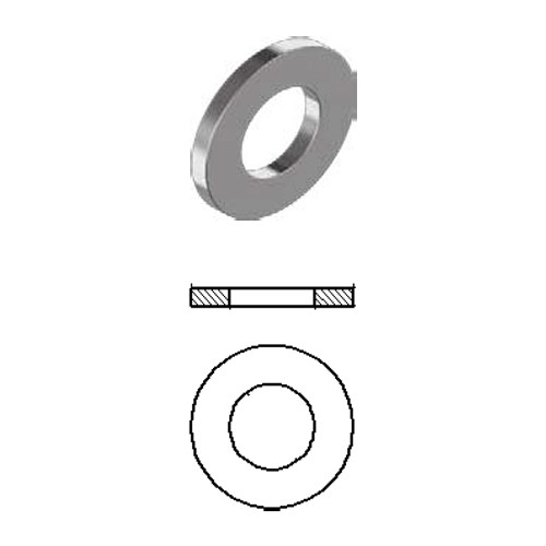 Rondelle piane inox - , confezione
