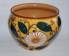 CACHEPOT VASO MAIOLICA POLICROMA TIMBRATO AQUILA PISA ANNI '30 DEL '900