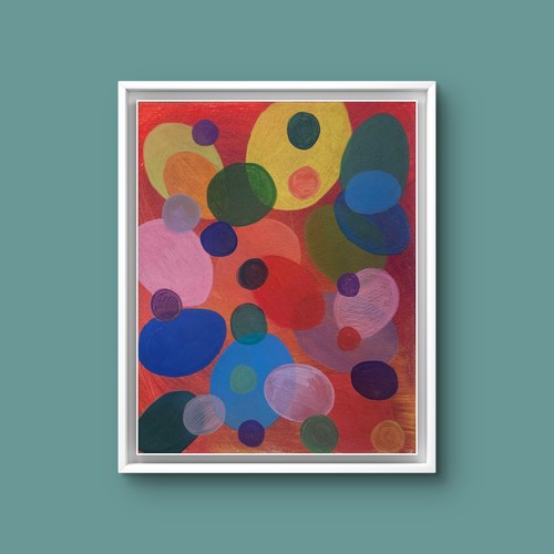 Mcm punti arcobaleno quadro - punti,