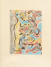 ANDRE' MASSON serigrafia su carta 80x60 cm, esemplare 171/200