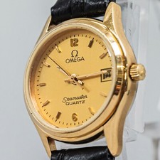 *QUASI NUOVO* Vintage OMEGA Seamaster Cal.1380 Quarzo Corona a Spinta Oro Arabo Donna