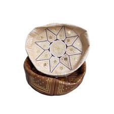 Set pouf pelle marocchina - pelle,