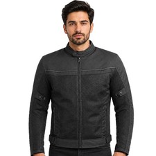 Giacca moto uomo tessuto - giacca,