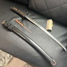 Spada giapponese antica Wakizashi con esterno (certificato incluso) #O097