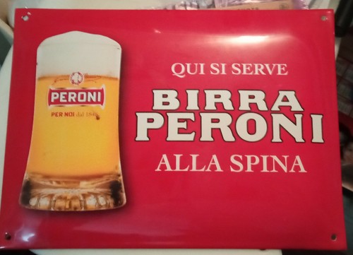 Insegna smaltata birra peroni - insegna,