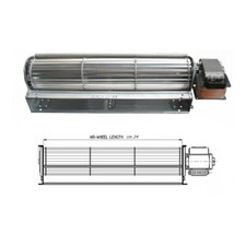 VENTOLA CM 24 TANGENZIALE MOTORE DESTRO PER FORNO STUFA LEGNA PELLET    SP 301