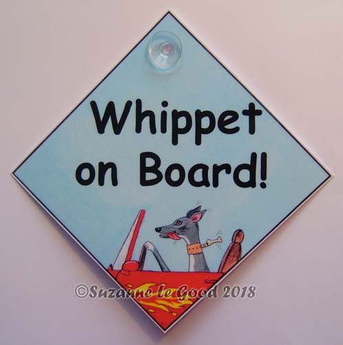Whippet dog art - , on
