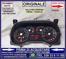 QUADRO STRUMENTI CONTA KM DISPLAY 3 RIGHE FIAT GRANDE PUNTO 1.3 DIESEL GASOLIO