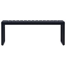 Panchina da Giardino 120,5 cm in Pannello PS Nero