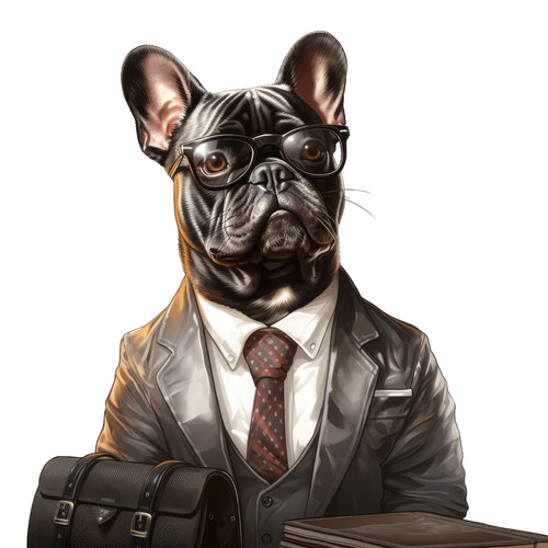 Bulldog francese cane auto