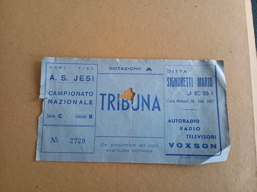 Biglietto jesi calcio - calcio, anni