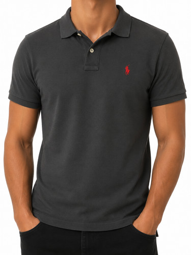 Polo ragazzo antracite con