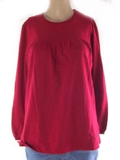 Zara Maglia Blusa Top Maglietta Donna Rosso Manica Lunga S Small It 40 Eu 36