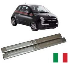 Coppia 2 Battitacco Pedane Sottoporta in Metallo Massiccio per Fiat 500