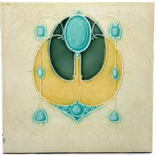 Piastrella camino Art Nouveau