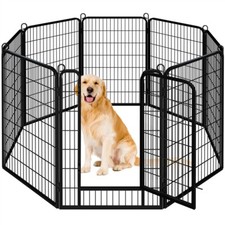 Recinto per Cani Grande 8 Pannelli 71 x 120 cm Conigli Animali Cuccioli Rete