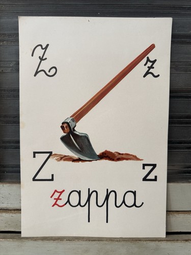 Tavola didattica vintage - vintage, zappa