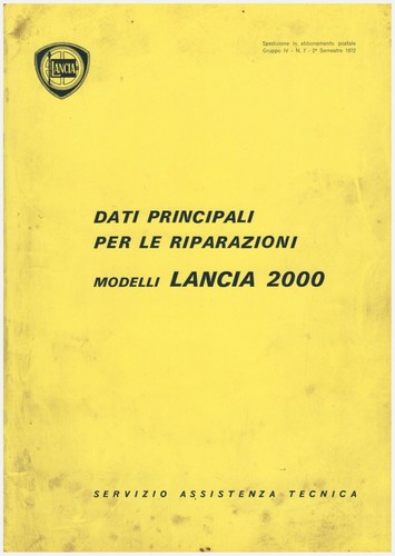 Lancia 2000 berlina dati - 2000,