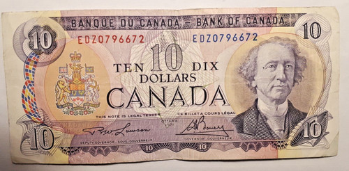 Banconota dollari canada - da, 10