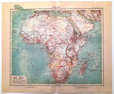 Carta geografica antica AFRICA