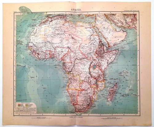 Carta geografica antica - , africa