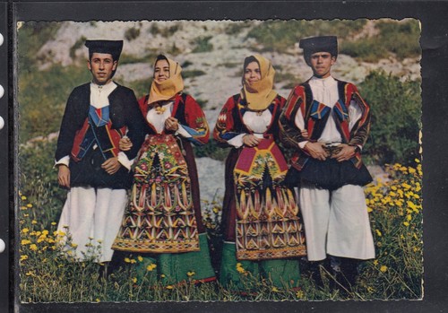 Cartolina costumi sardi - cartolina,