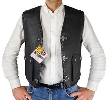 Gilet vera pelle smanicato
