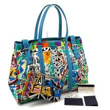 Prada venice canapa print tote - canapa,