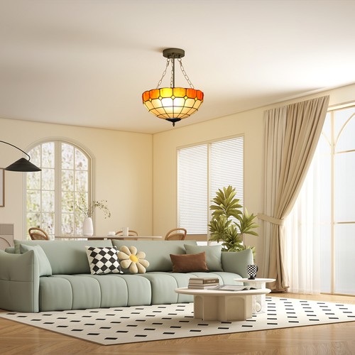 Homcom plafoniera stile - plafoniera,