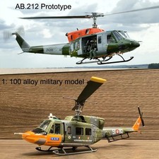 Modellino elicottero AMI Agusta-Bell AB.212 in lega 1:100 pressofuso collezione militare