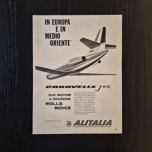 1960 alitalia original - 1960, ad