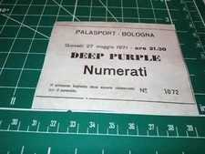 RIPRODUZIONE no original biglietto BOLOGNA PALASPORT 27 MAGGIO 1971 DEEP PURPLE