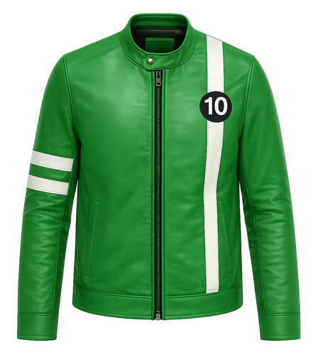 Giacca vera pelle verde