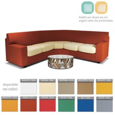 Copridivano CopriStruttura Divano Angolare Tessuto Elastico Tinta Unita