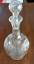 Bottiglia in cristallo decorata vintage con tappo bottiglietta vuota ornamentale