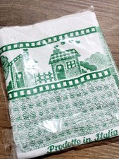 Strofinaccio cucina “casine” con tela aida da ricamare Se Richiesto