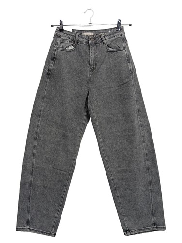 Jeans donna grigio vita alta - donna,