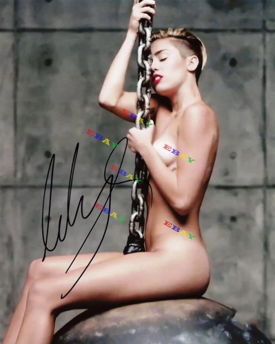 Foto miley cyrus 8x10 firma - miley,