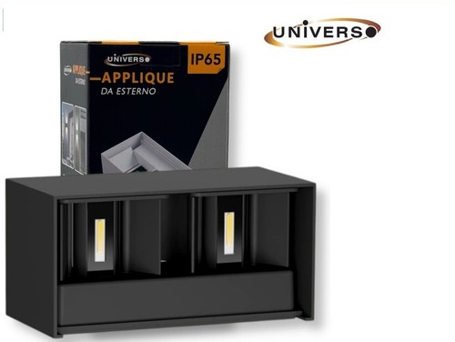 Lampada applique led nera 24w - nera,