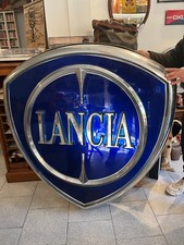 RARA GRANDE INSEGNA LUMINOSA TARGA LANCIA da showroom sign workshop Neon sign