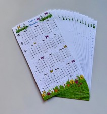 Set carta Filofax personale - date da ricordare - diario non datato - 15 pagine