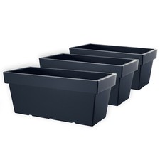 Set di 3 vasi rettangolari