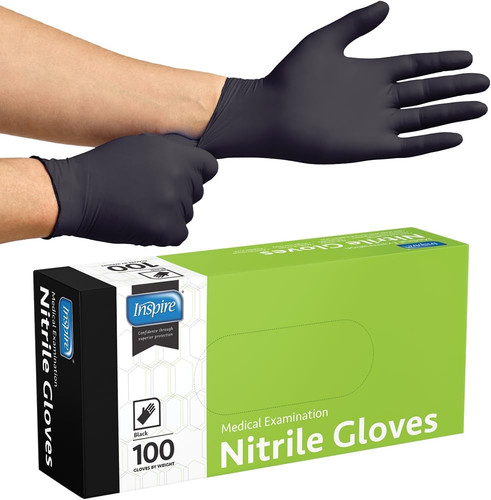 Guanti nitrile inspire neri - in,