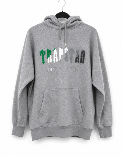 Trapstar gray 2pc tracksuit - trapstar,