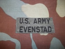 Lotto Patch Us Army Tape + Name Tape anni 90 Reenatcment Vietnam Cold War Iraq