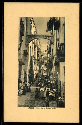 Cartolina napoli una - cartolina, via