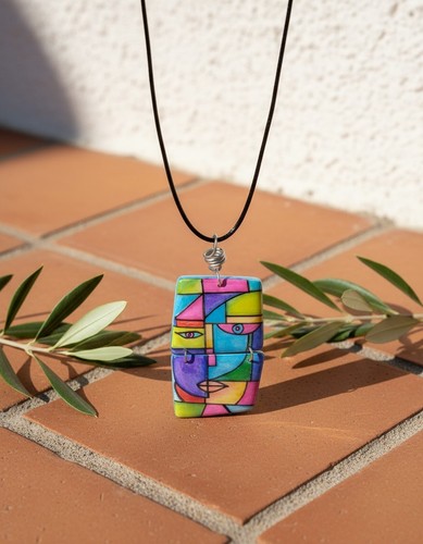 Collana artistica con - collana,